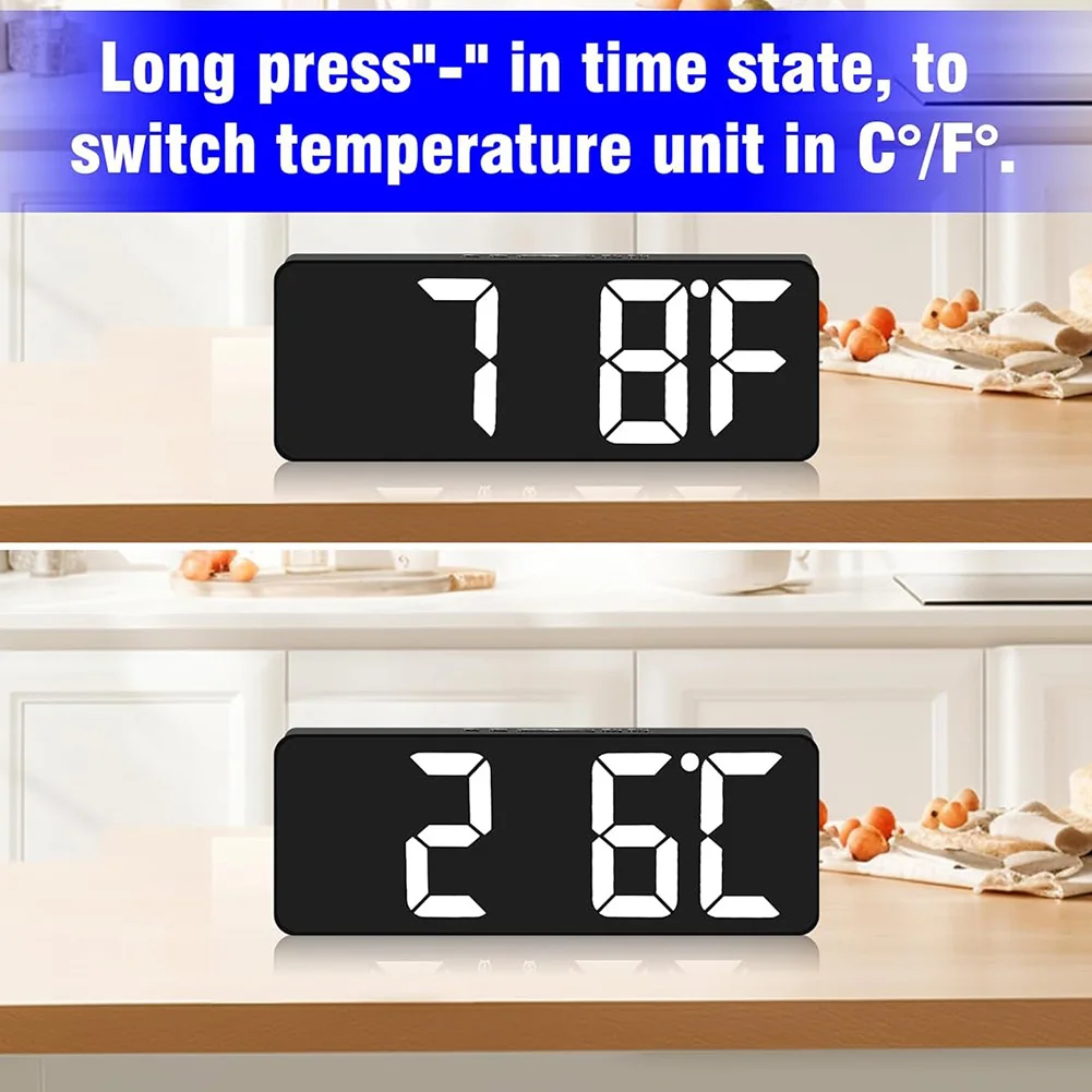 LED Digital Alarm Clock with Temperature 2
