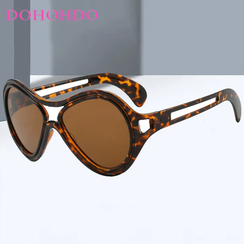 

Fashion Punk Oversized Pilot Outdoor Sports Women Men Sungalsses Brand Design Personality Hipster Y2K Travel Drive Eyewear UV400