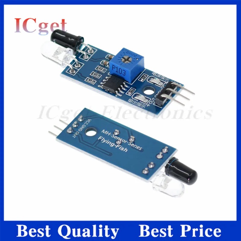 5Pcs IR Infrared Obstacle Avoidance Sensor Module for Arduino Diy Smart Car Robot Reflective Photoelectric 3PIN