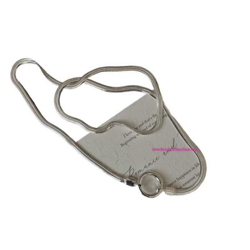 

S925 sterling silver Korean version niche design snake bone necklace Korean style simple retro collarbone chain