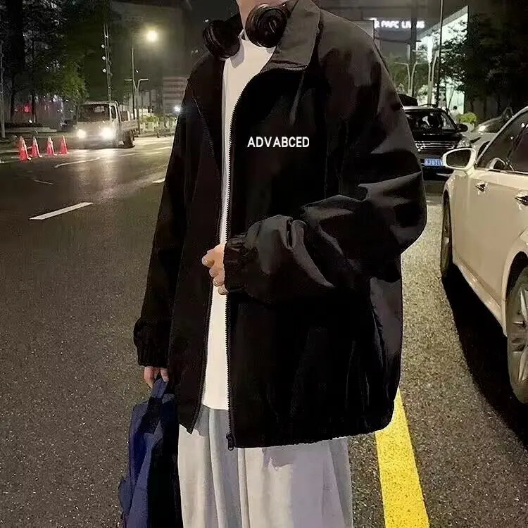 

Loose Fit Men's Jaet 2024 Autumn Spring Street Sle Harajuku Korean Faion Hong Kong Sle Casual Haome Outerwear