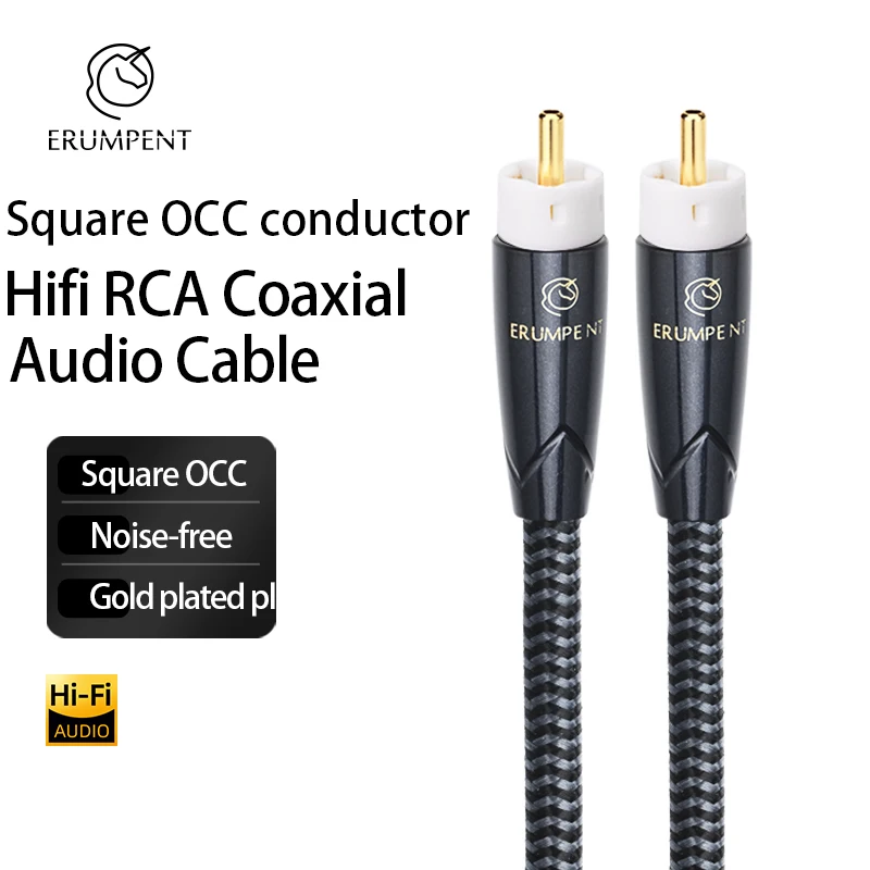 HiFi RCA to RCA Cable Digital Coaxial Audio Cable Subwoofer Cable SPDIF Male Stereo Connector for TV Amplifier Hifi Subwoofer