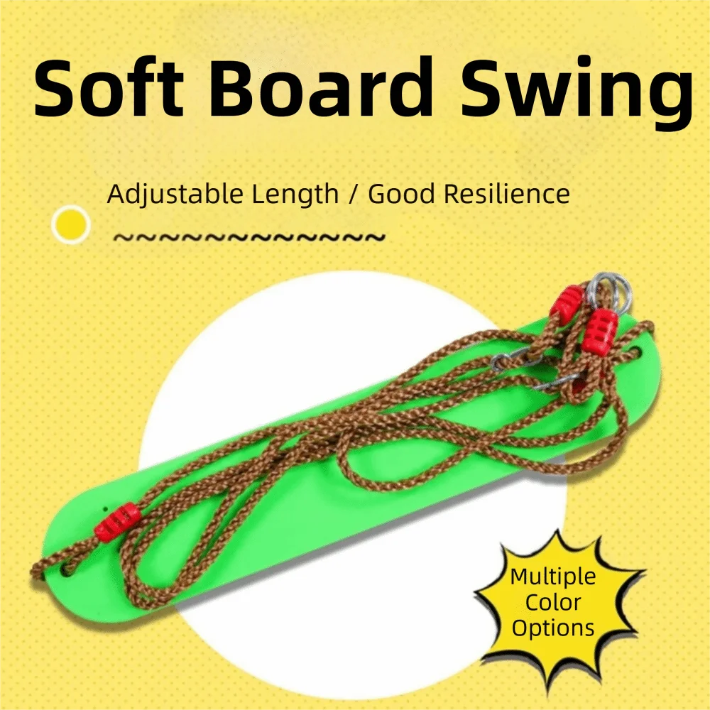 Soft Outdoor Children's Swing EVA Waterproof Children Board Swing Durable Adjustable Rope Outdoor Hanging Swing Indoor Use