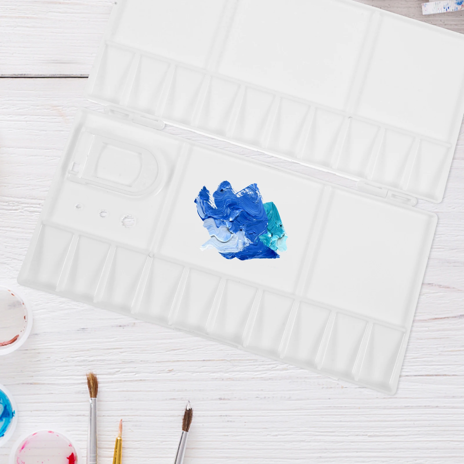 

Household Palette Paint Box Student Watercolor Plastic Watercolors Mixing Painting Tray