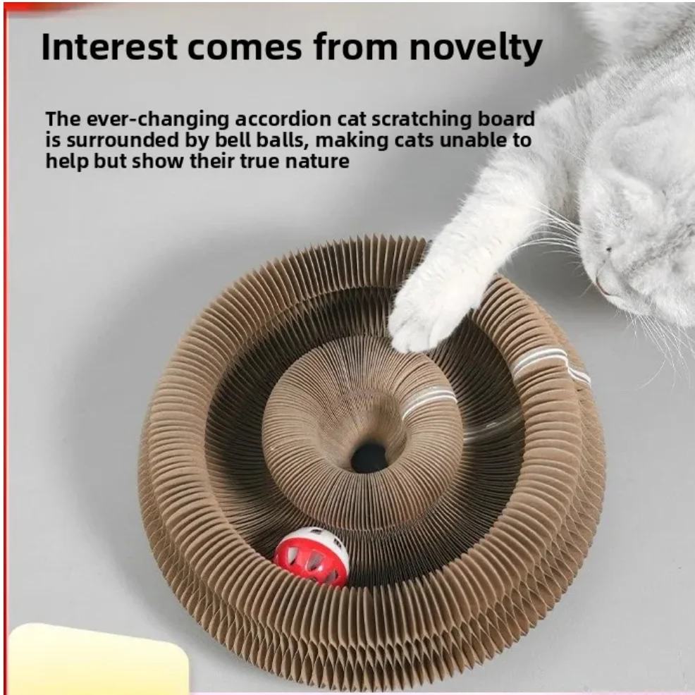 

Cat scratch board, durable and non shedding toy, self entertaining and self entertaining corrugated paper cat scratch board