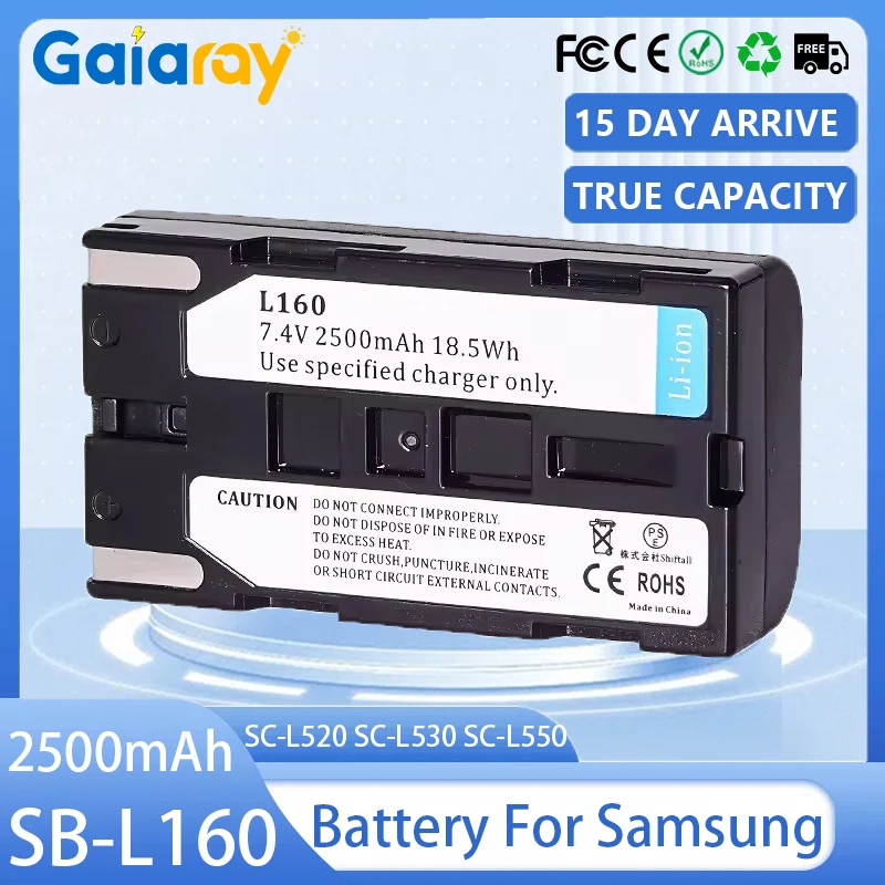 SB-L160 Camera Battery 2500mAH SB-L320 SB-L480 Rechargeable Battery for Samsung SC-L520 SC-L530 SC-L550 SB-L110A SBL110A VP-L500