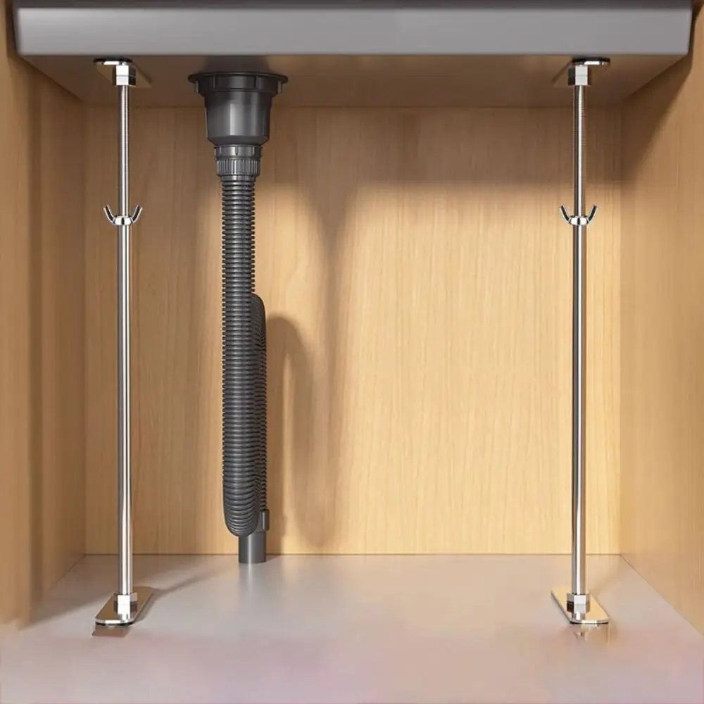 Support Pole Stainless Steel Undermount Sink Brackets Adjustable Telescopic Adjustable Sink Legs Kitchen Sink Bracket Bathroom