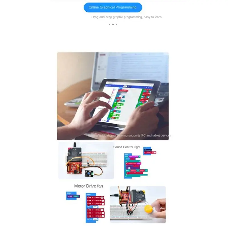 (ABGQ) Development Board Learning Kit Python Graphical Programming DIY Electronic Kit Hands-on Electronic Tool Kit