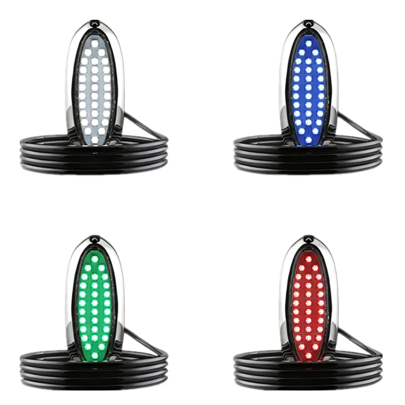 30LED Boat Cabin Light Waterproof LED Boat Navigation Light 10-30V Marine Boat Warning Signal Underwater Yach Lamp Blue White