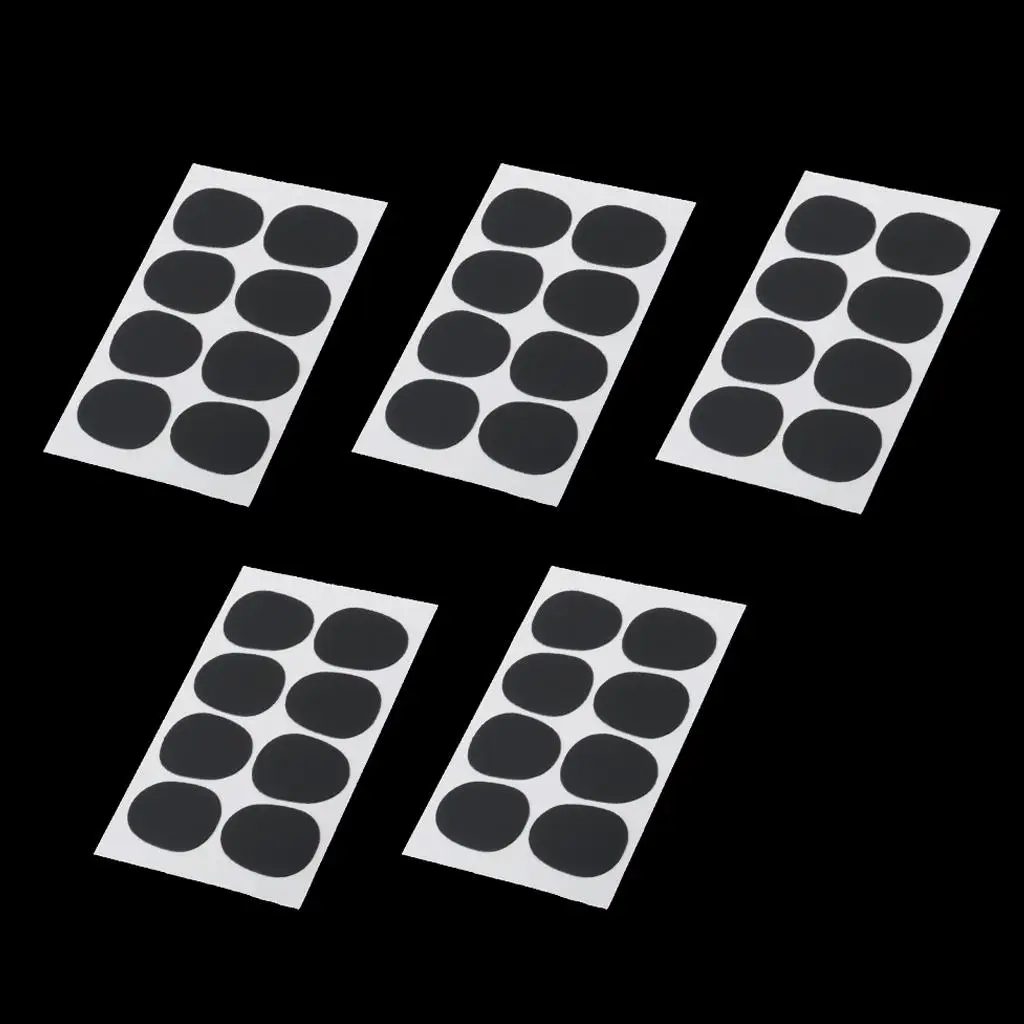 Rubber Saxophone Mouthpiece Patch Pad Cushion Black for Alto Tenor Replacement Accessory Gift Set