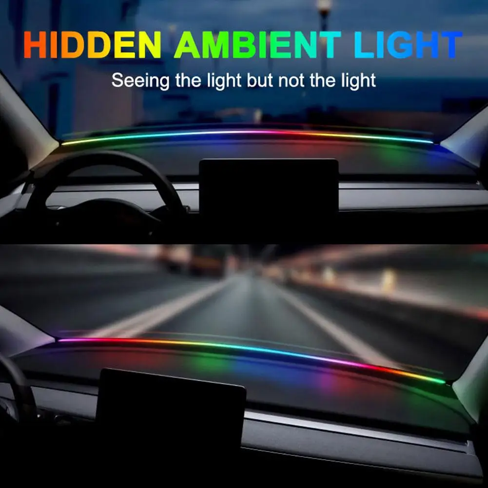 

Декоративные светодиодные ленты для салона автомобиля, RGB-подсветка, комплект для создания атмосферы, оптоволоконная USB-подсветка, невидимая светодиодная лента S2r1