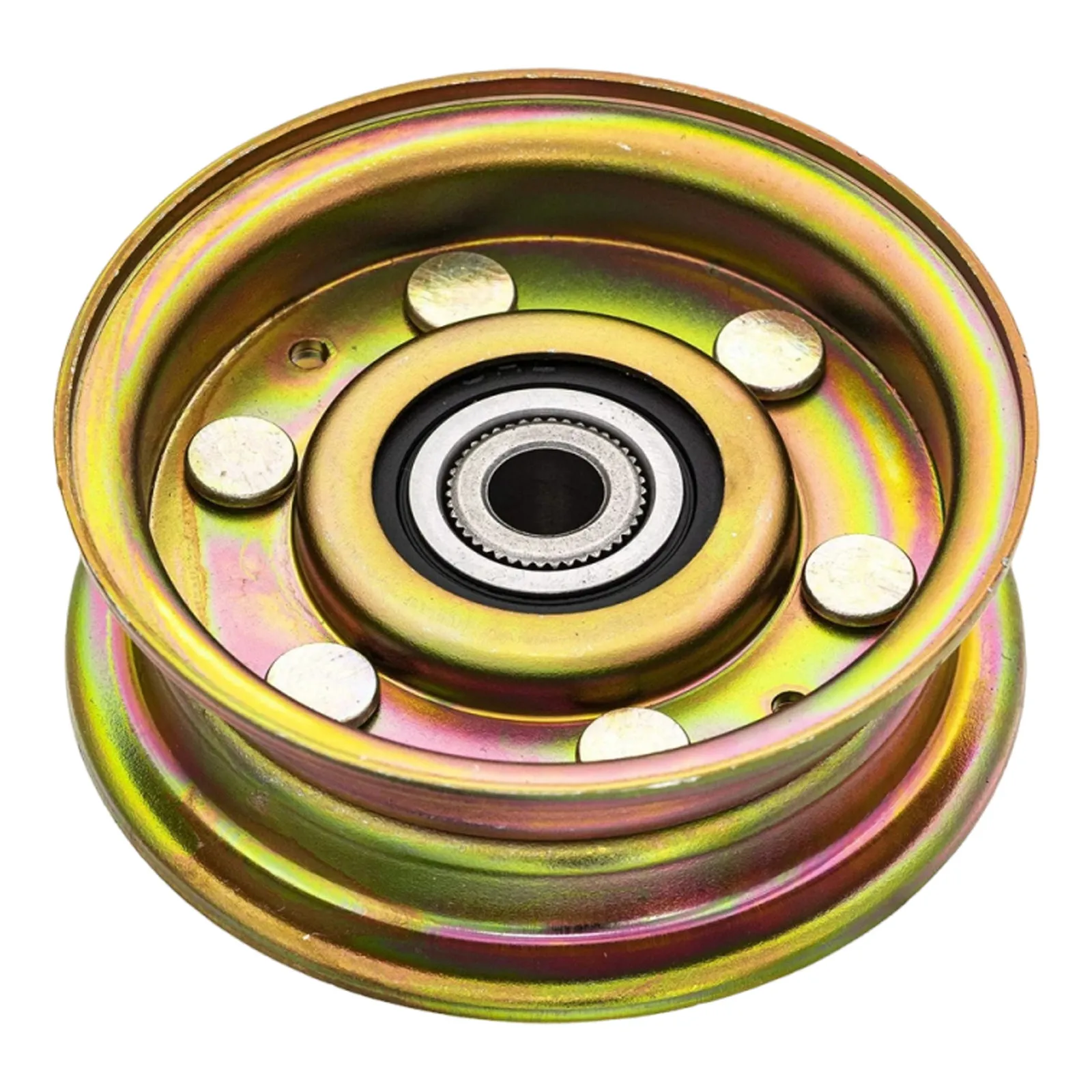Lawn Mower Pulley Single Groove Zinc Anti-Rust Deck Idler Pulley Replacement for Riding Mower Yard Equipment 756-0981A Drive