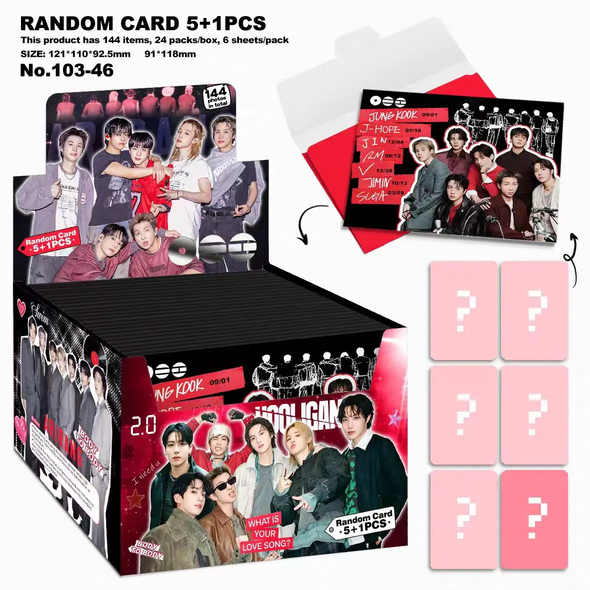 BTS Collectible Card BTS AESP NJZ EN STR BL COR Bagged Photo Card