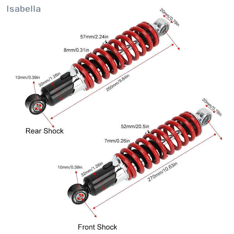 

♥ ♥ ♥ Амортизатор для квадроциклов 250/270 мм, передние и задние амортизаторы мотоцикла