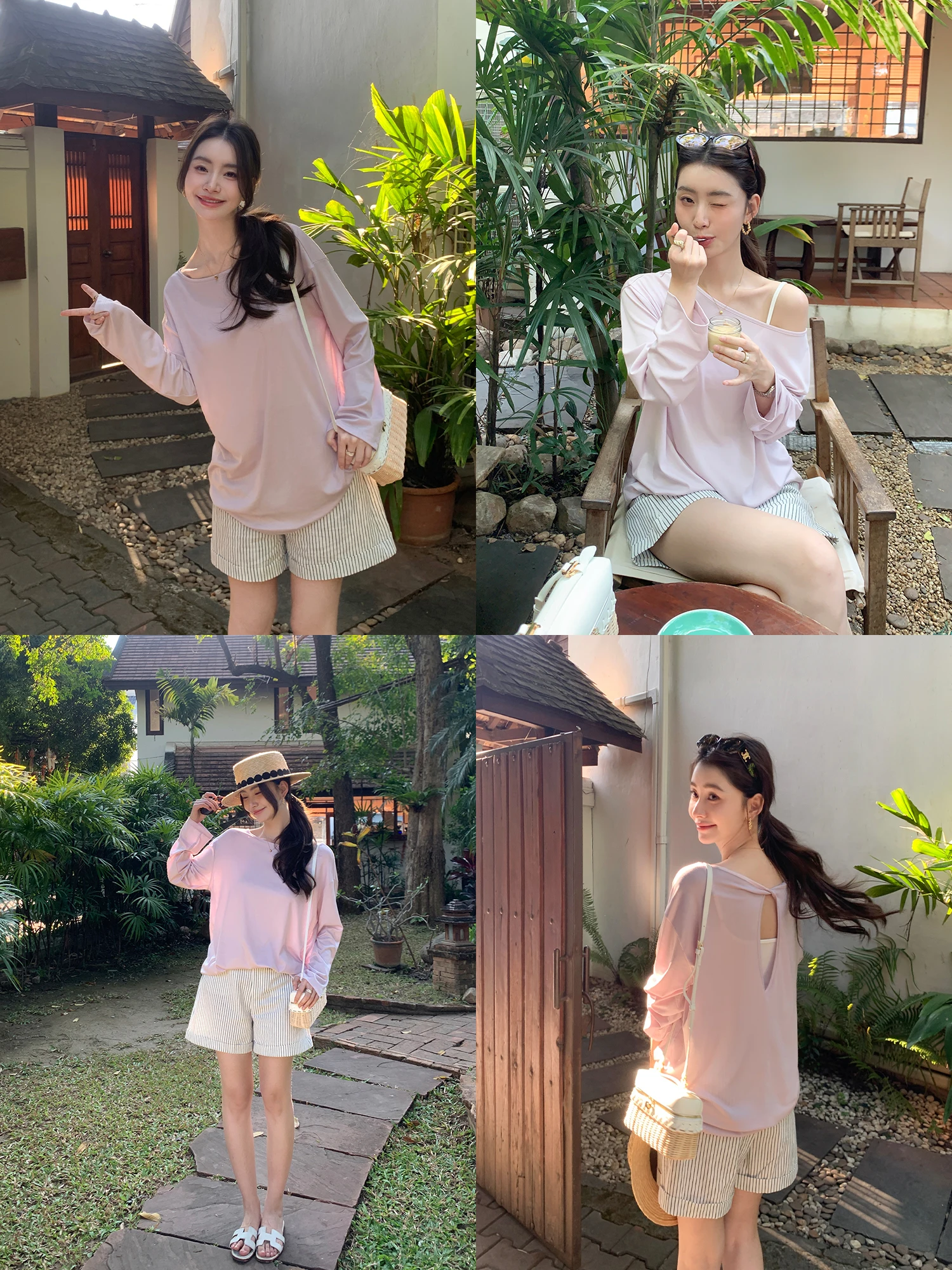 Pusumede Loose Long Sve T-Irt Women's Casual Sle Sun Protection Irt Hollow Out …