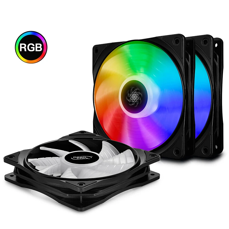 DEEPCOOL CF120 3 in 1 120mm Addressable 5V/3PIN ARGB Fan Quiet Computer Case Cooling Fans Cooler Replace Fan With Controller