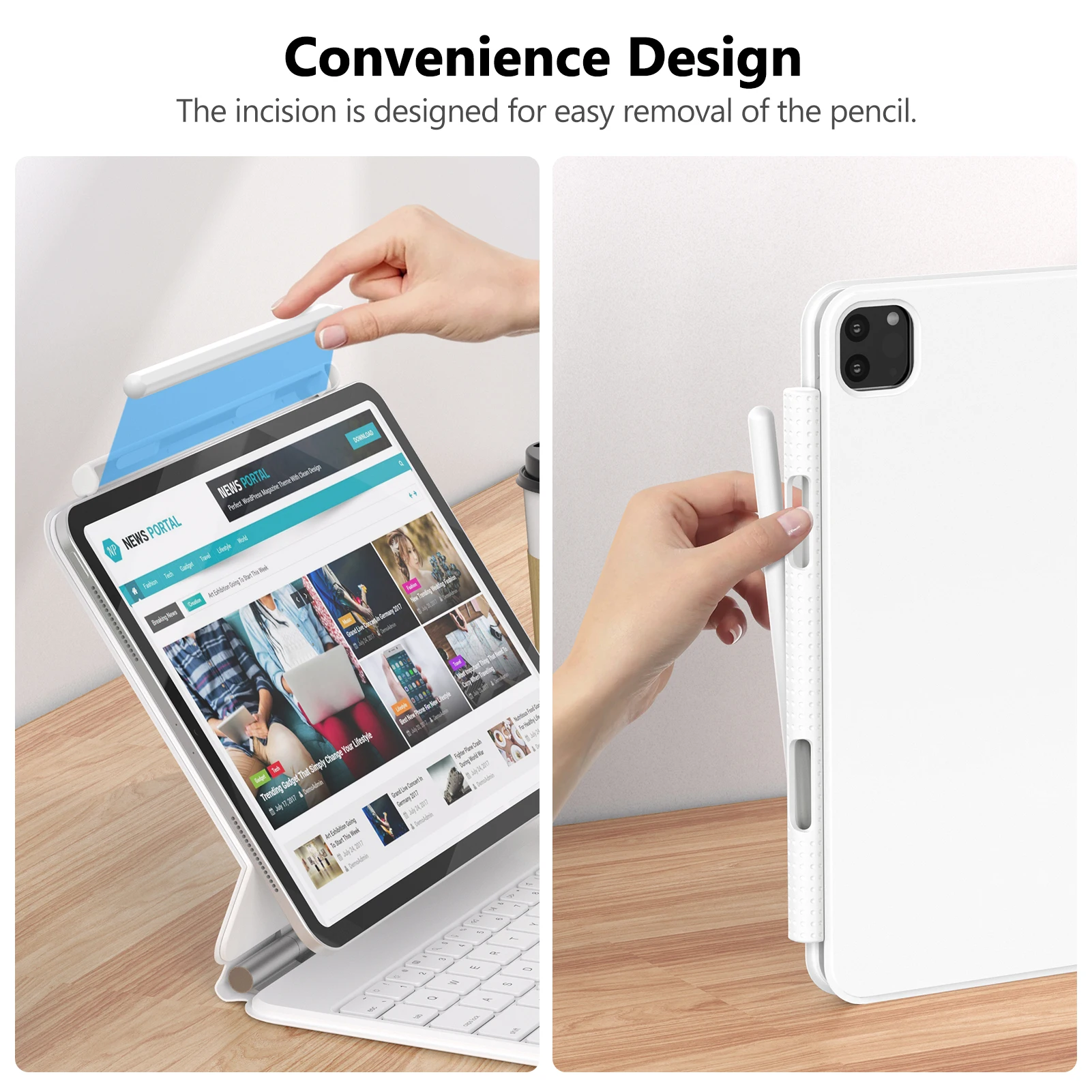 Smart Magic Keyboard Folio for Apple & GOOJODOQ Magic Keyboard Magnetic Smart Folio for Apple Pencil 1 2 Holder