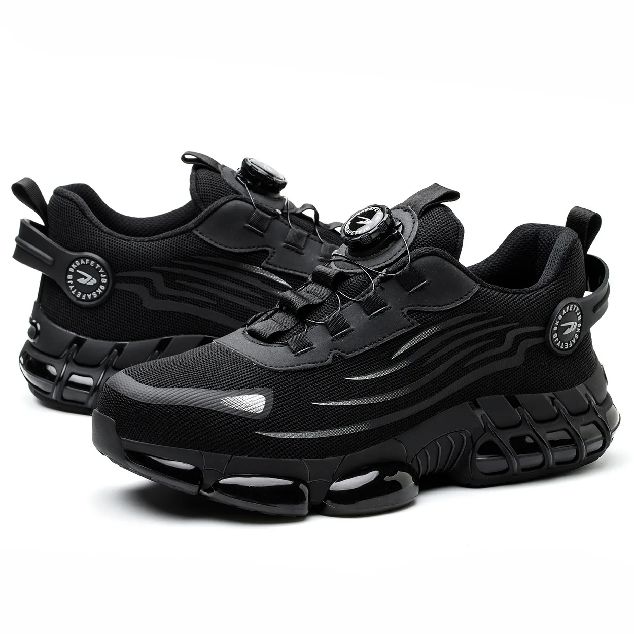 Rotating Button Work Shoes Steel Toe Anti Shock Protection Safety Shoes Indestructible Sneakers Lightweight Breathable Shoes