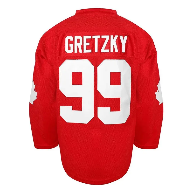 كندا # 99 Gretzky هوكي الجليد جيرسي الرجال ملابس رياضية في الهواء الطلق تأثيري القمم الهيب هوب ملابس الحفلات قميص موضوع الطرف