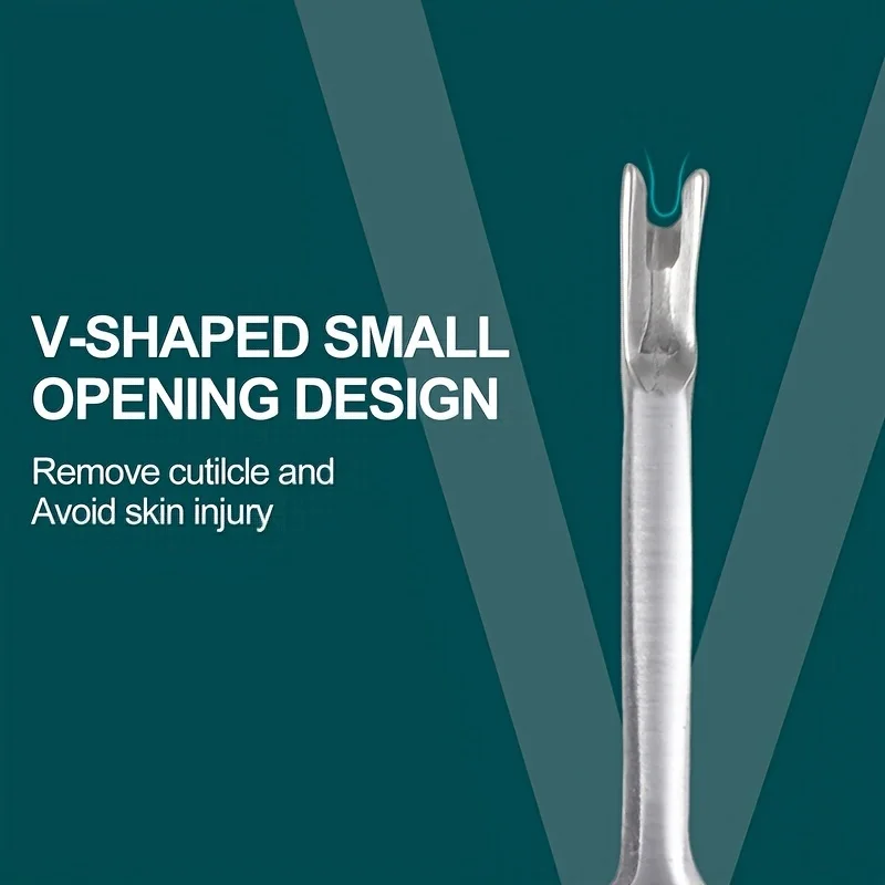 5個入りステンレス製キューティクルトリマーセット、爪と足の爪の端の角質除去、プラスチック製収納ケース付き、ポータブルマニキュアキット