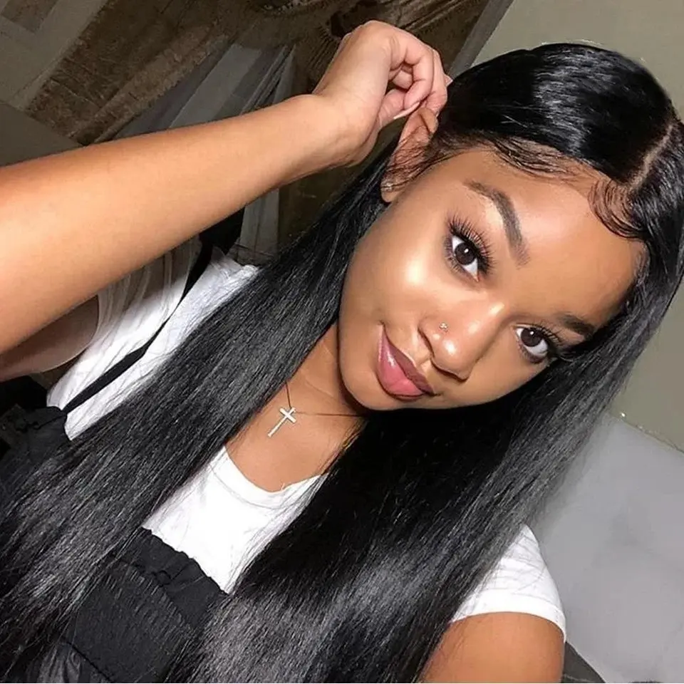 Rosabeauty 13X4 13x6 40 Inch Straight Lace Front Wig Human Hair Frontal 5X5 Glueless Ready to Wear Wigs 250 Density For Women