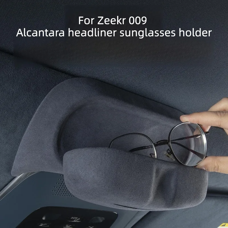 For ZEEKR 009 2024‑2026 Overhead Roof Sunglasses Storage Box Car Roof Glasses Case Interior Modification Accessories