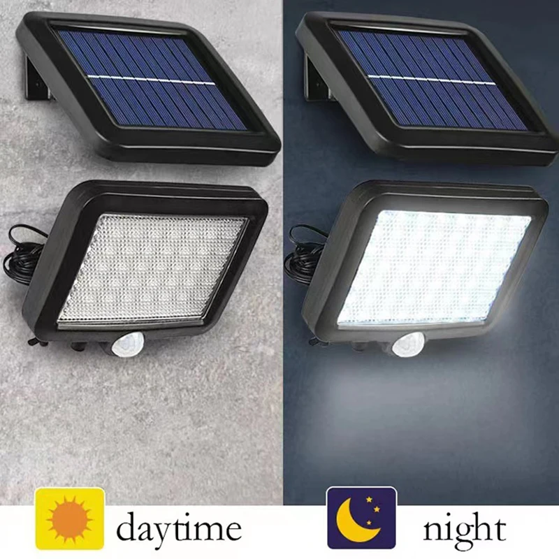 45LED Solar Light Outdoor Waterproof with Motion Sensor Floodlight Remote Control 3 Modes for Patio Garage Backyard
