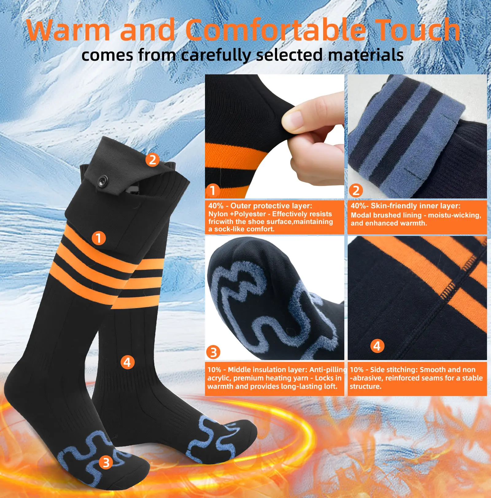 Verwarmde sokken, warme fleece - Outdoor Camping In Winter recensie en prijs