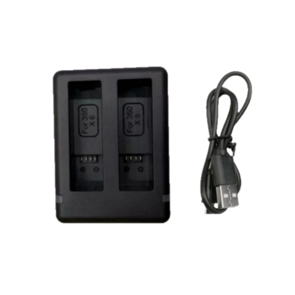 Ual USB Slot Charging Case Compatible With For Insta360 X6 Camera Batteries Lightweight And Travel-Friendly Design