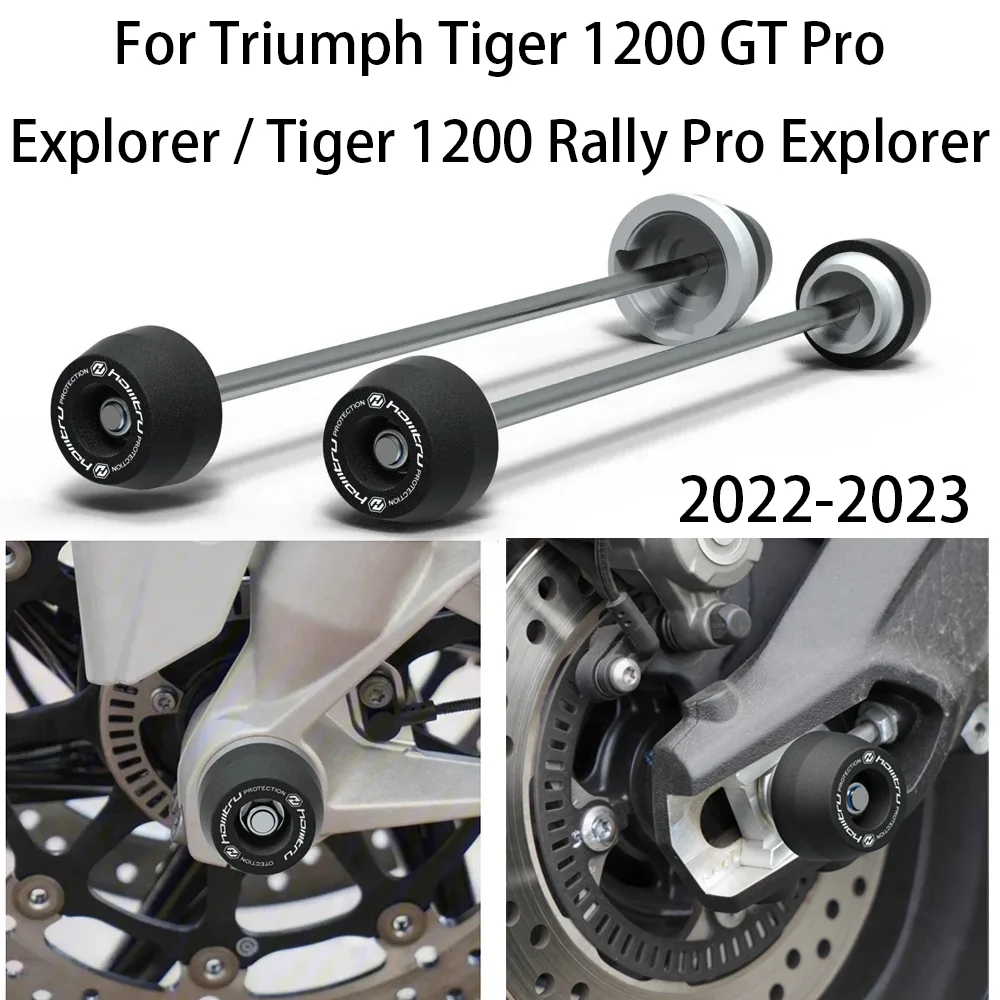 

For Triumph Tiger 1200 GT Pro Explorer / Tiger 1200 Rally Pro Explorer 2022-2023 Motorcycle Fork Rear Swingarm Crash Protector