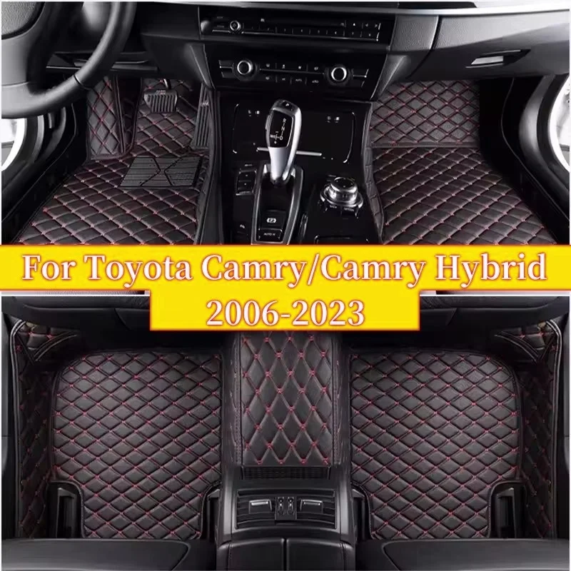 

Car Floor Mats For Toyota Camry 2012-2017 Camry Hybrid 2018-2023 Flash Mat Leather Custom Foot Pads Automobile Carpet Cover