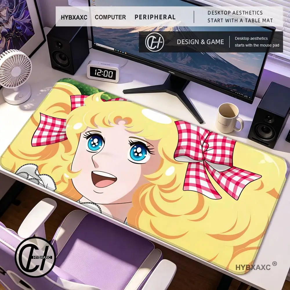 

HYBXAXC Animation C-Candy Candy Cartoon MousePad Non-slip Desk Mat PC Laptop Accessories Keyboard Large Gamers Decoracion