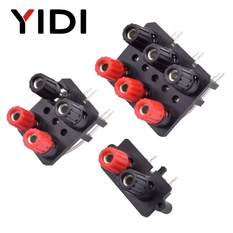 1pc 2 4 6 Positionen Banana Stecker 4mm Buchse Anschluss Externe Audio Jack Lautsprecher Verstärker Schraube Post Terminal block Biegen Pin