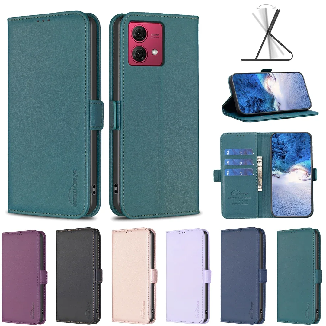 Buckle Flip Leather Case for Motorola E13 4G E32 4G E40 E30 Edge 40 5G G13 G23 G53 G22 G32 G42 G72 G71 G62 G73 G84 5G G14 4G