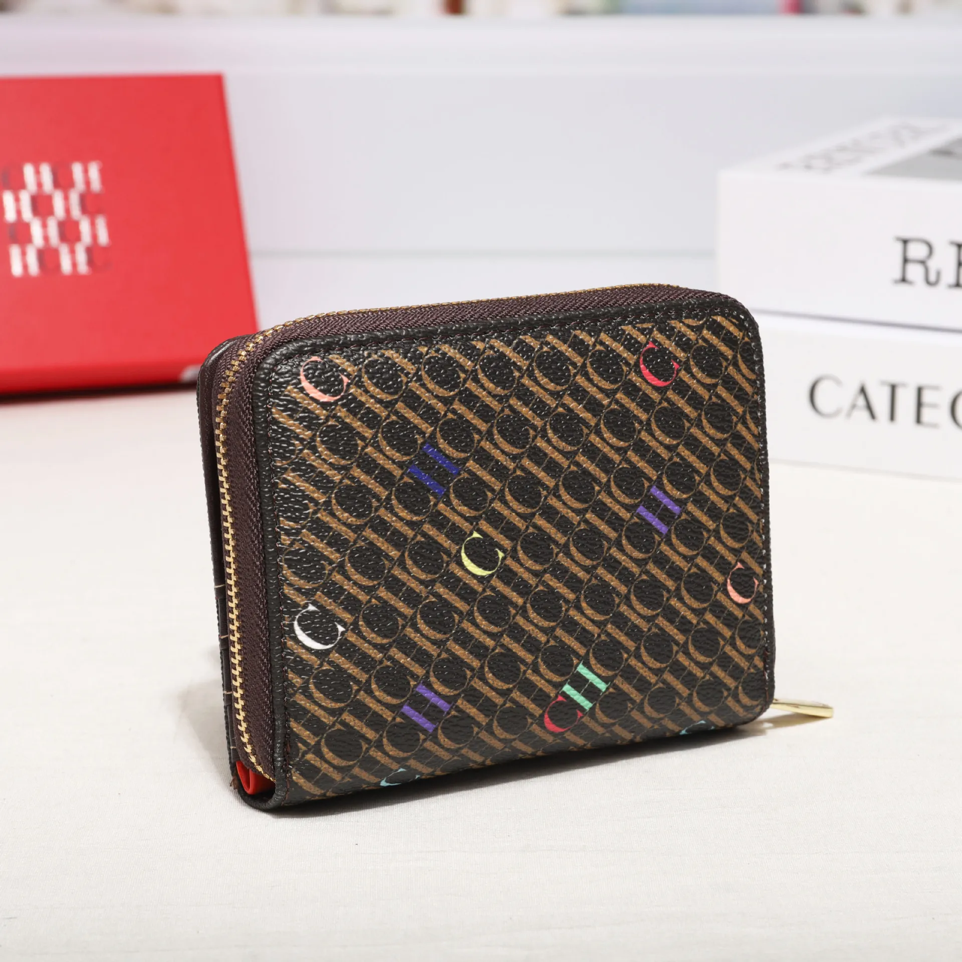 

CHHC Новая модная женская сумка-клатч с принтом, изысканный компактный кошелек для монет