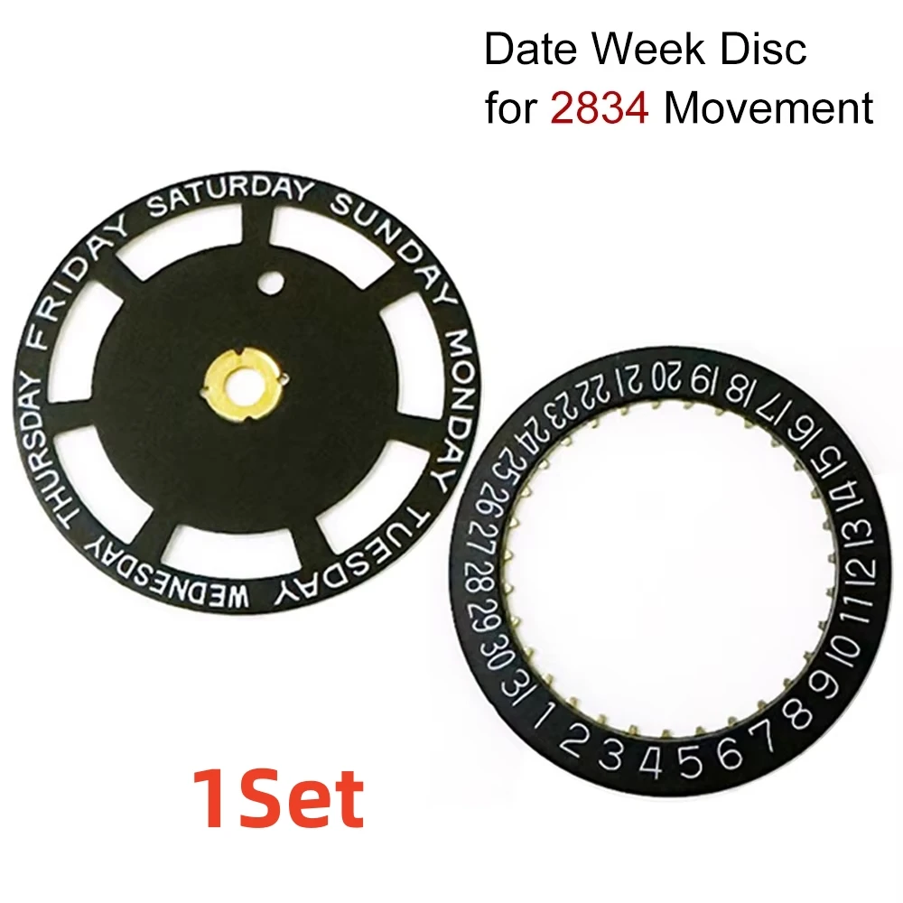 1Set Calendar Disk for 2834 Movement Watch Date Week Disc Replacement Day Wheel Watches Repair Accessories
