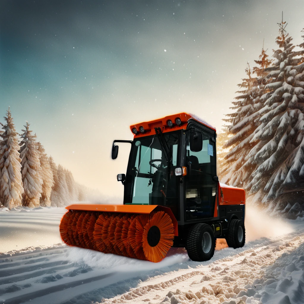 One-Button Operation Is Simple and Fast Snowplow All-Terrain Snow Blower Snow Sweeper