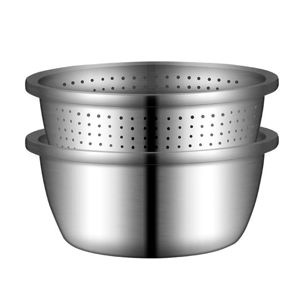 

304 Stainless Steel Drain Basin Kitchen Sink Filter Strainer Grid Basket for Fruit Supplies Collection Colander Bowl Thicken