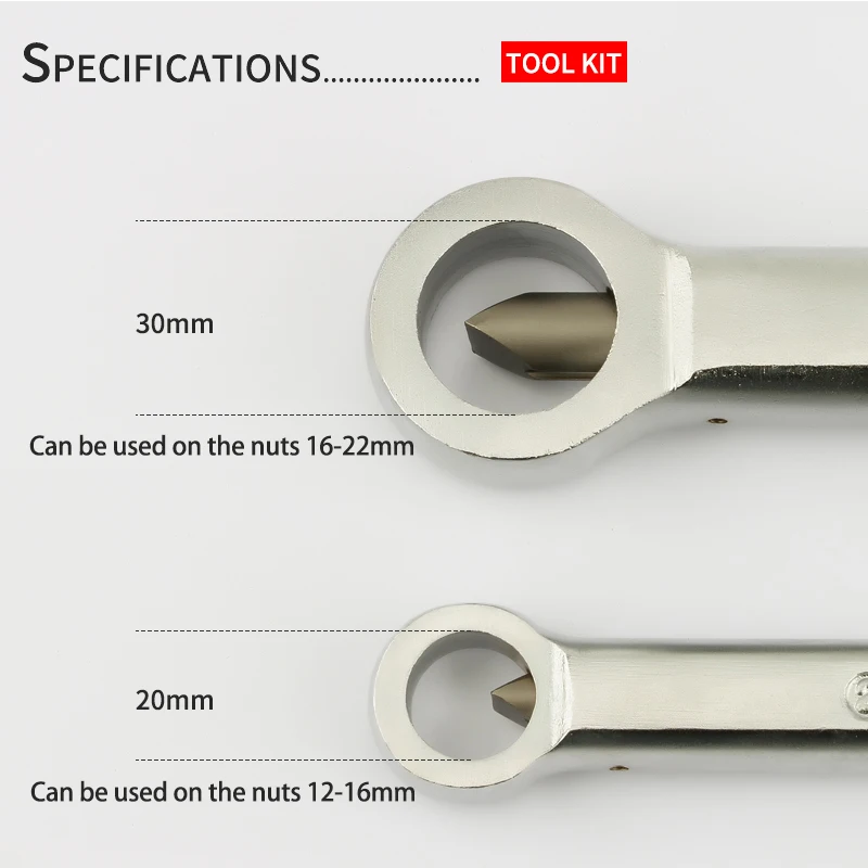 

2 шт., набор инструментов для разделителя ржавых гаек, 12-22 мм, экстрактор, съемник, выключатель для ремонта поврежденных гаек
