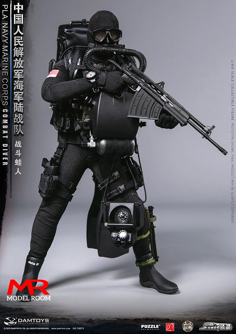 In Stock DAMTOYS 78073 1/6 PLA Navy Marine Corps Combat Diver Action Figure 12'' Male Soldier Action Figure Full Set Toy