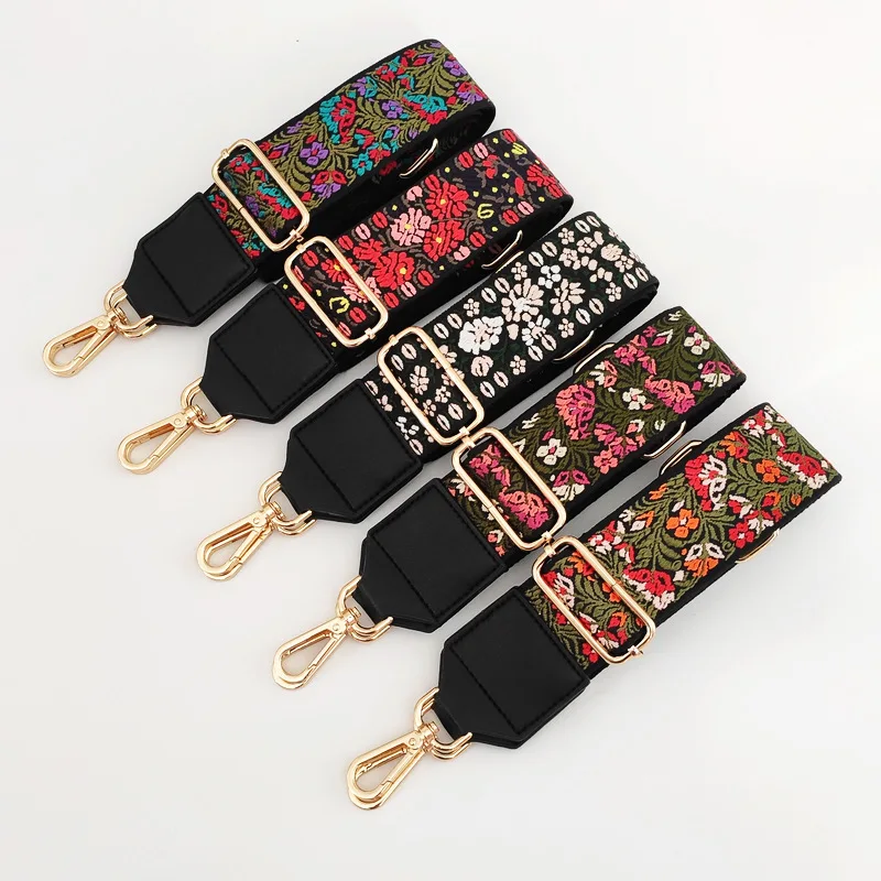 

Flower Bag Strap Women Handbag Belt Wide Shoulder Bag Strap Replacement Strap Accessory Bag Part Adjustable Belt For Bags