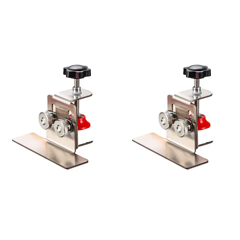 2X Multi Functional Woodworking Cabinet Door Installation Locator Adjustable Auxiliary Stainless Steel