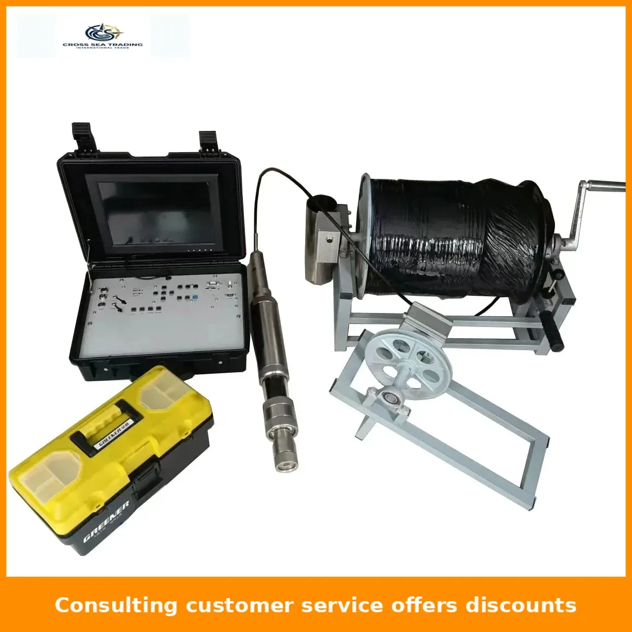 100-2000m Well Logging Inspection Camera  Underwater Drain Camera with 73mm diameter HD Camera for underwater wells