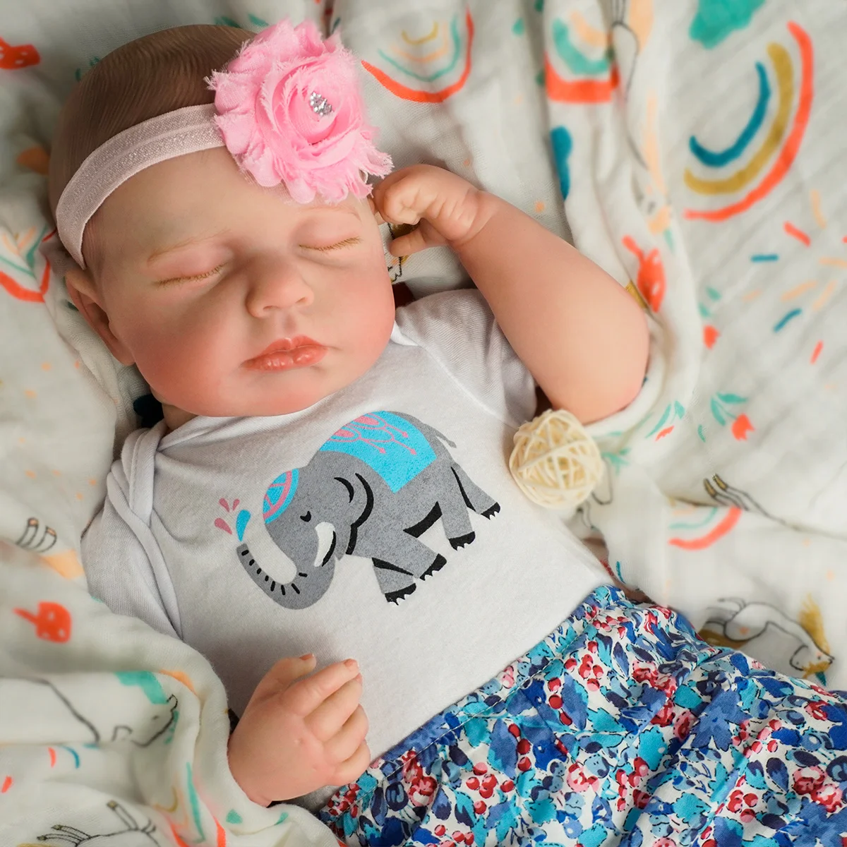 

JOYORA Newborn Baby Size Doll Fashionable Rebirth Doll Easter Gift Toy Girl Birthday Gift Lifelike Handmade 3D Skin Rebirth Doll