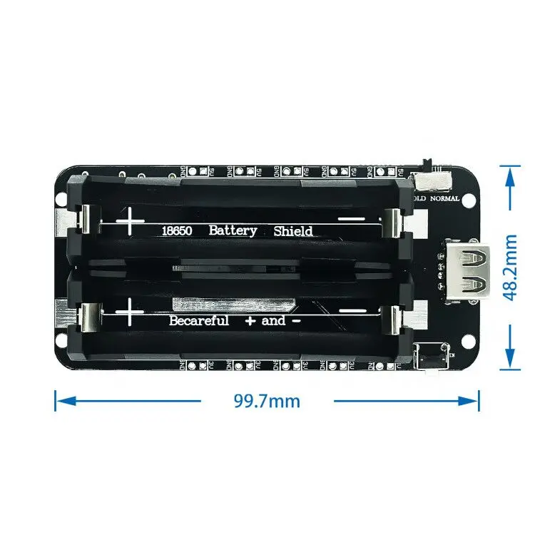 ESP8266 ESP32 Dual 18650 Lithium Battery Shield V8 5V 2.2A 3V 1A Mobile Power Bank Battery Charging Module Micro USB For Arduino