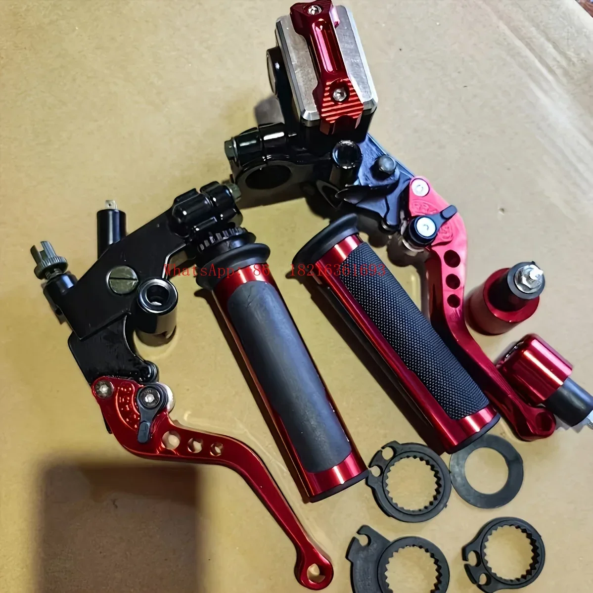 CNC Aluminum Alloy Brake Pump with Handle Cover, Motorcycle Parts Kit, Hydraulic Disc Brake Combination Kit with Handle