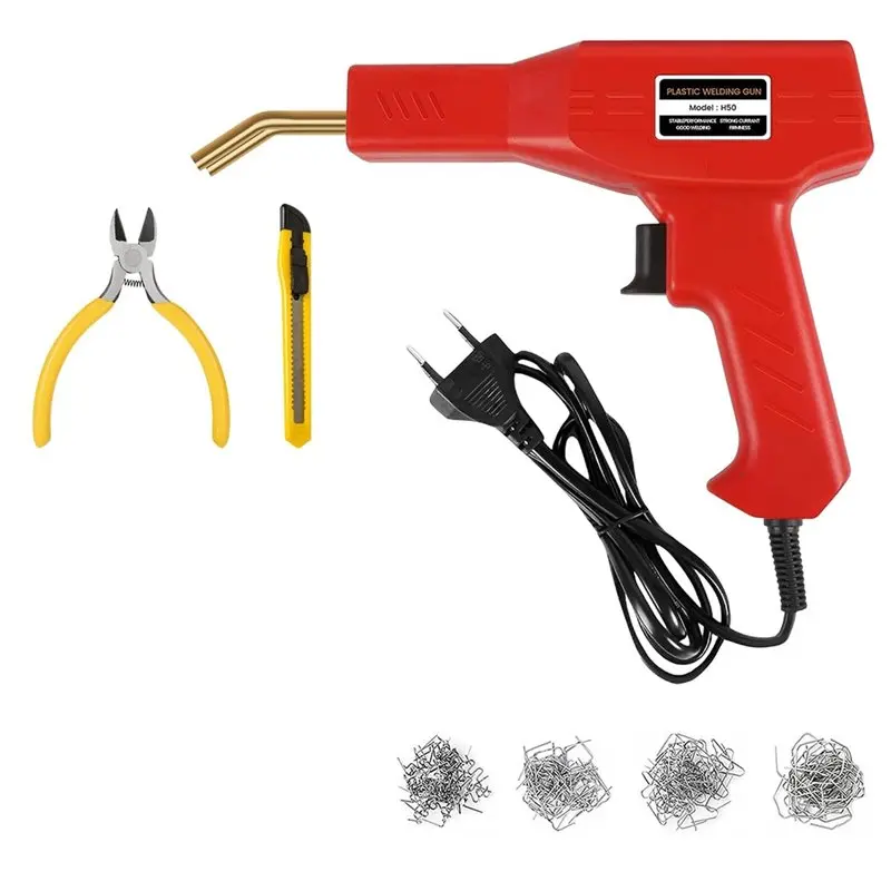 Plastic Welder Kit For Car Bumper Repairs Includes 200PCS Staples& Ergonomic Handle For Various Plastic Components-X67A