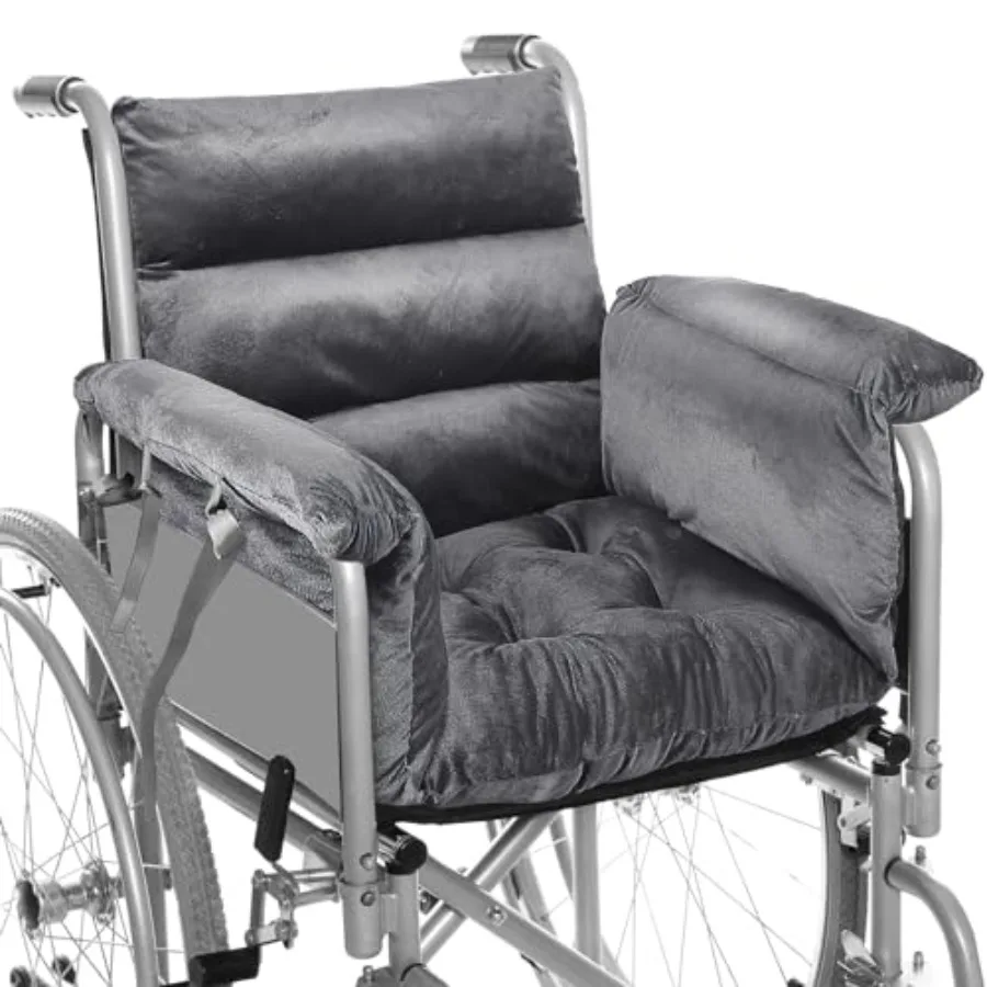 

Wheelchair Cushion Wheelchair Seat Cushion with Strap Recliner Suitable for 18 Inch Armrest and Support for Senior