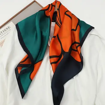 60 barev luxusní šátek pro ženy 70*70 cm hedvábný šátek čtvercový vlasový balicí šátek saténový šátek velké velikosti šátek na hlavu hidžáb kapesník 8 nejlepší prodej hedvábná deka Tianhou - №1