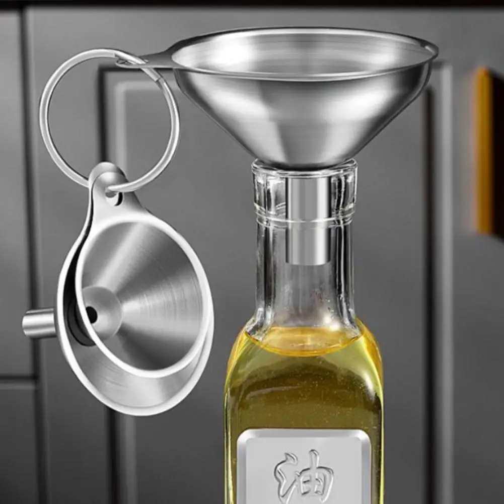 

Herb Spice Pouring Funnel Food Grade Stainless Steel Kitchen Funnels Set for Bottles Spices Powder Transfer Funnel for Cooking